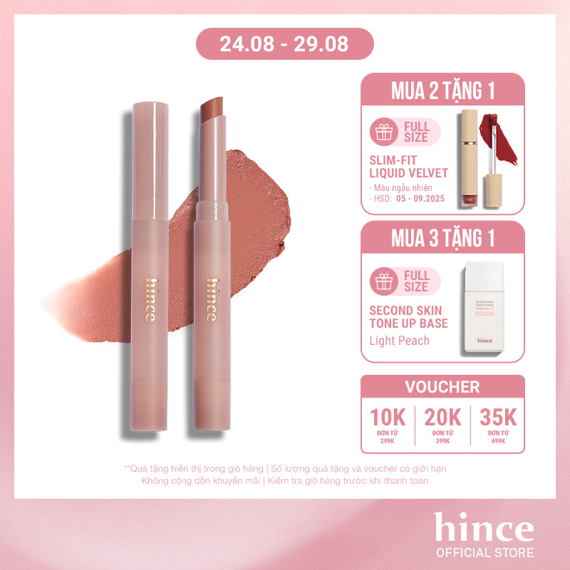 Son Thỏi Lì hince Slim Stick Melting Matte 1.6g