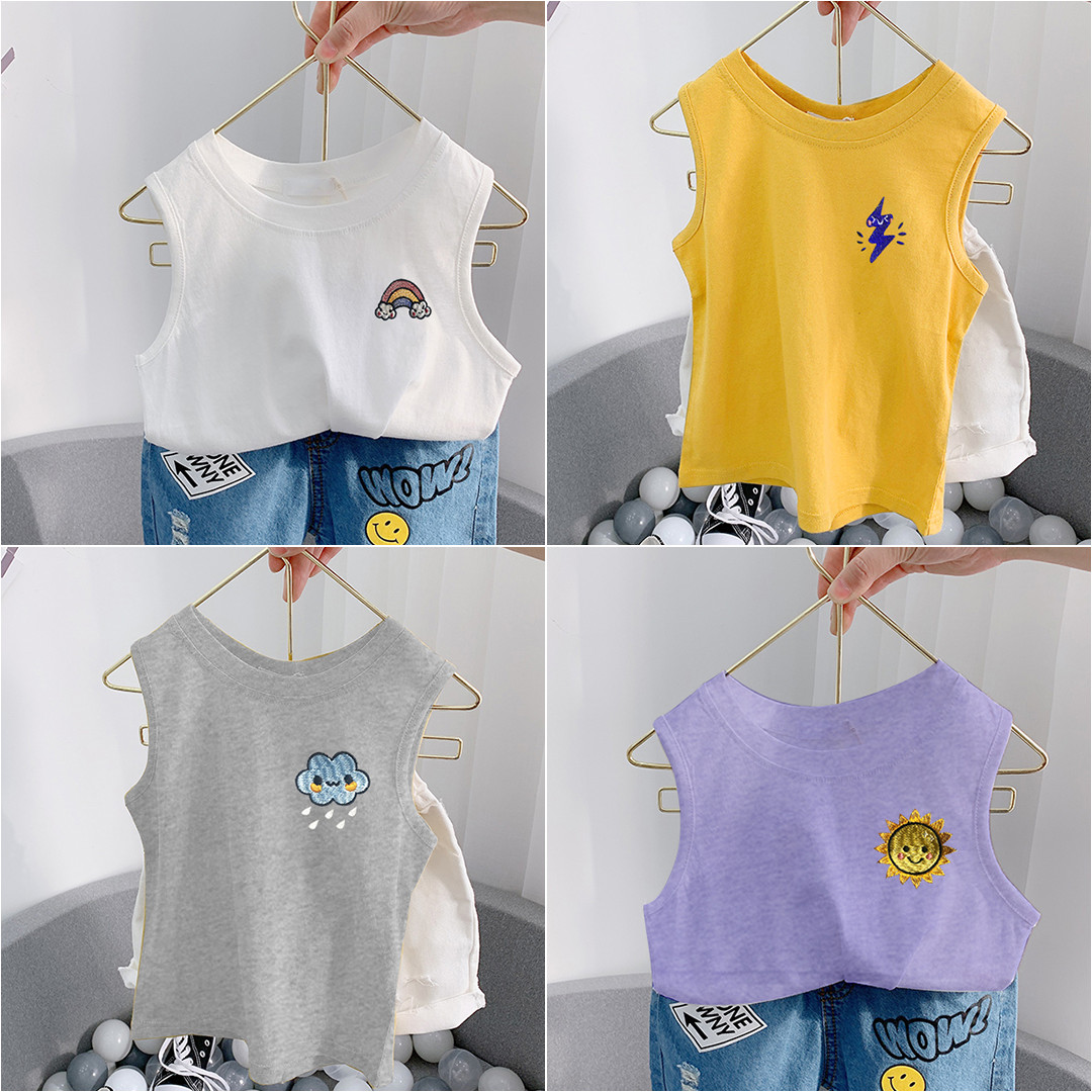Áo thun ba lỗ sát nách bé trai 1 2 3 4 5 6 7 tuổi chất cotton mềm mịn thoáng mát Magickis Quần áo bé trai AO22002
