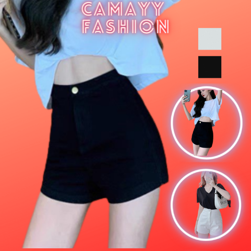 Quần shorts cạp cao chất kaki dáng ôm m509