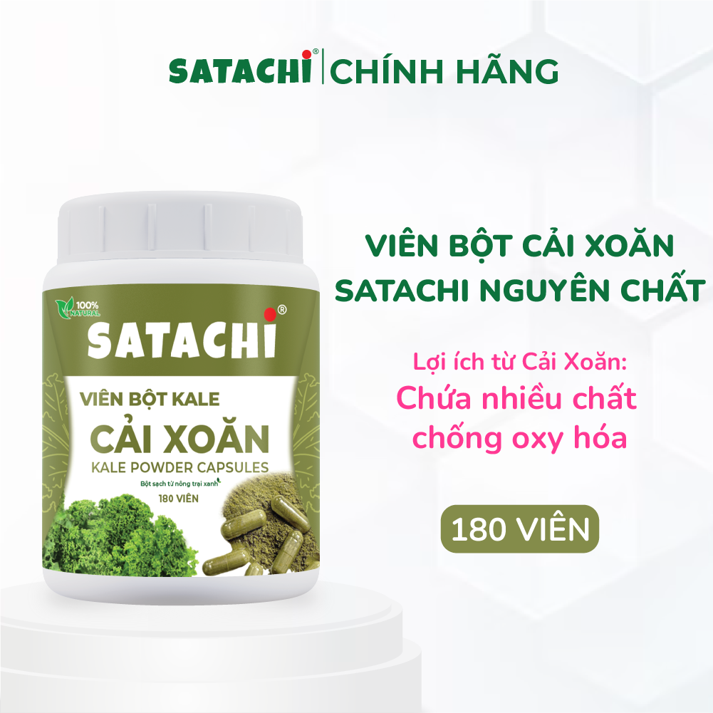 Viên bột cải xoăn nguyên chất SATACHI – Hộp 180 Viên