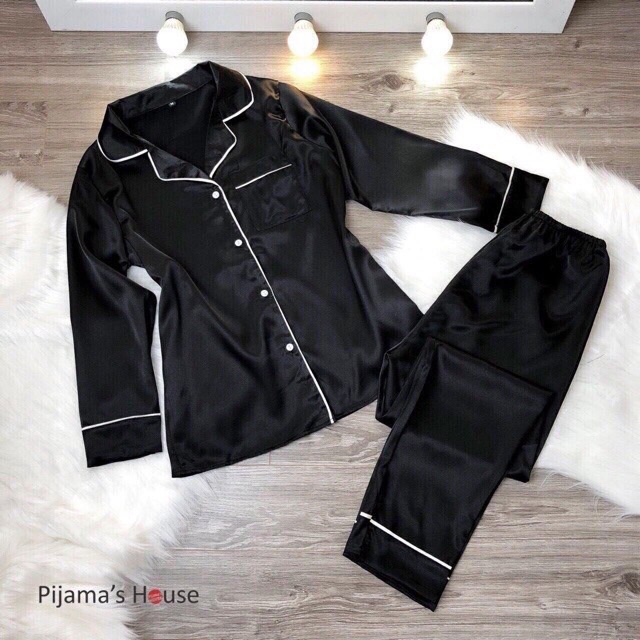 Set bộ pijama nữ, đồ bộ mặc nhà tay dài quần dài , vải phi lụa mờ cực xinh q201