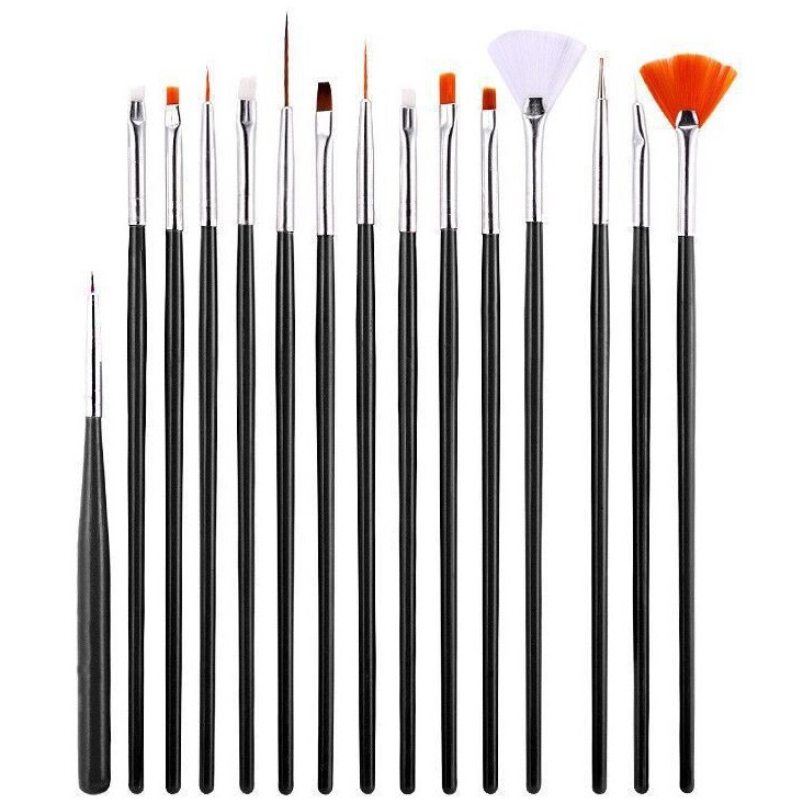 Set cọ 15 cây đủ loại ,siêu tiện lợi - nail 937