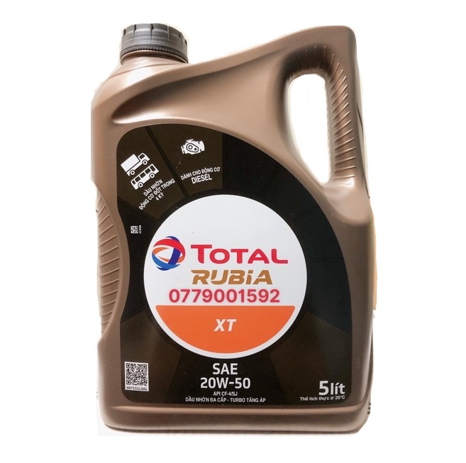 Nhớt động cơ diesel total rubia xt 20w50 5l