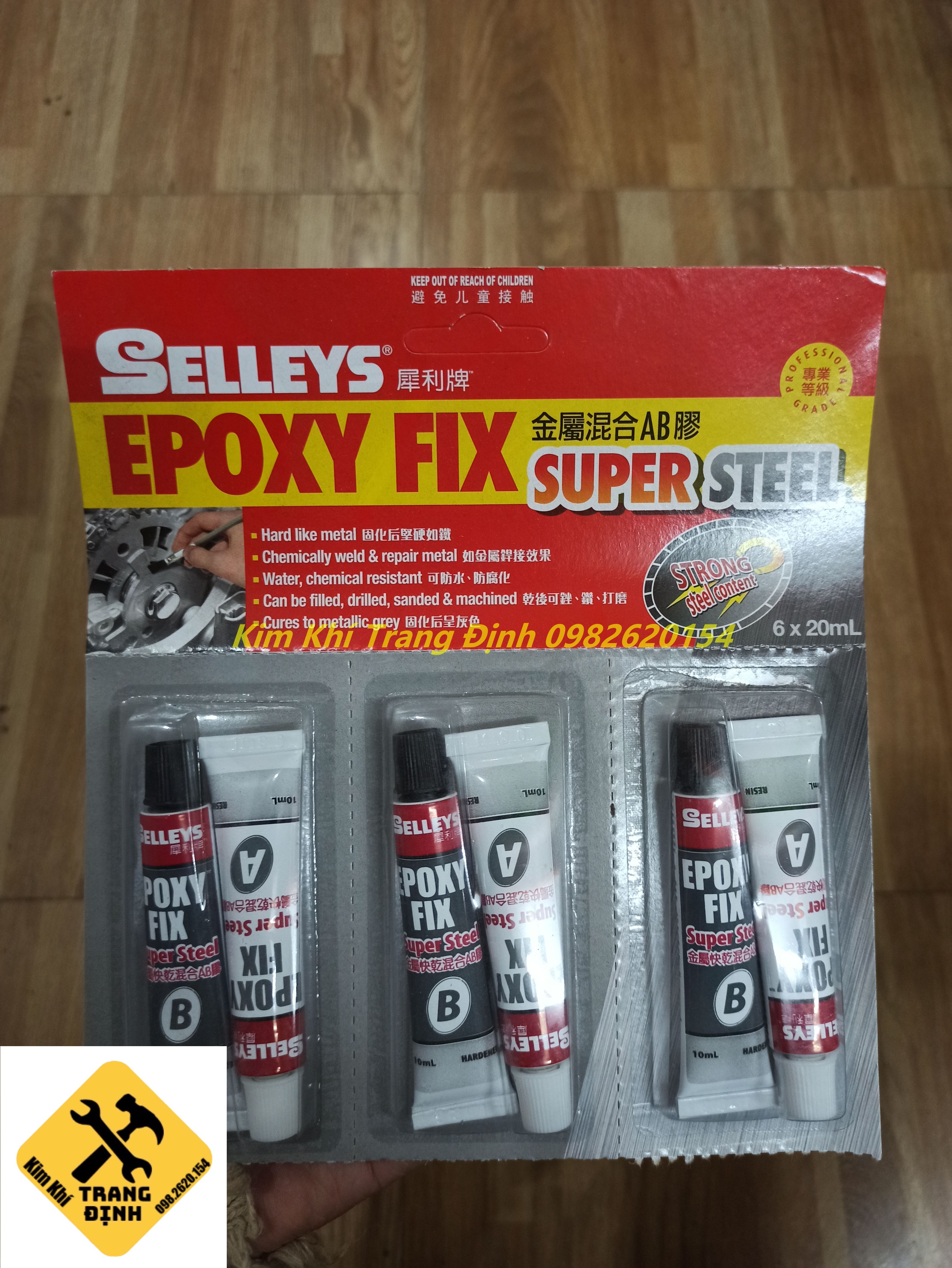 Keo gắn sắt 2 thành phần epoxy fix super steel
