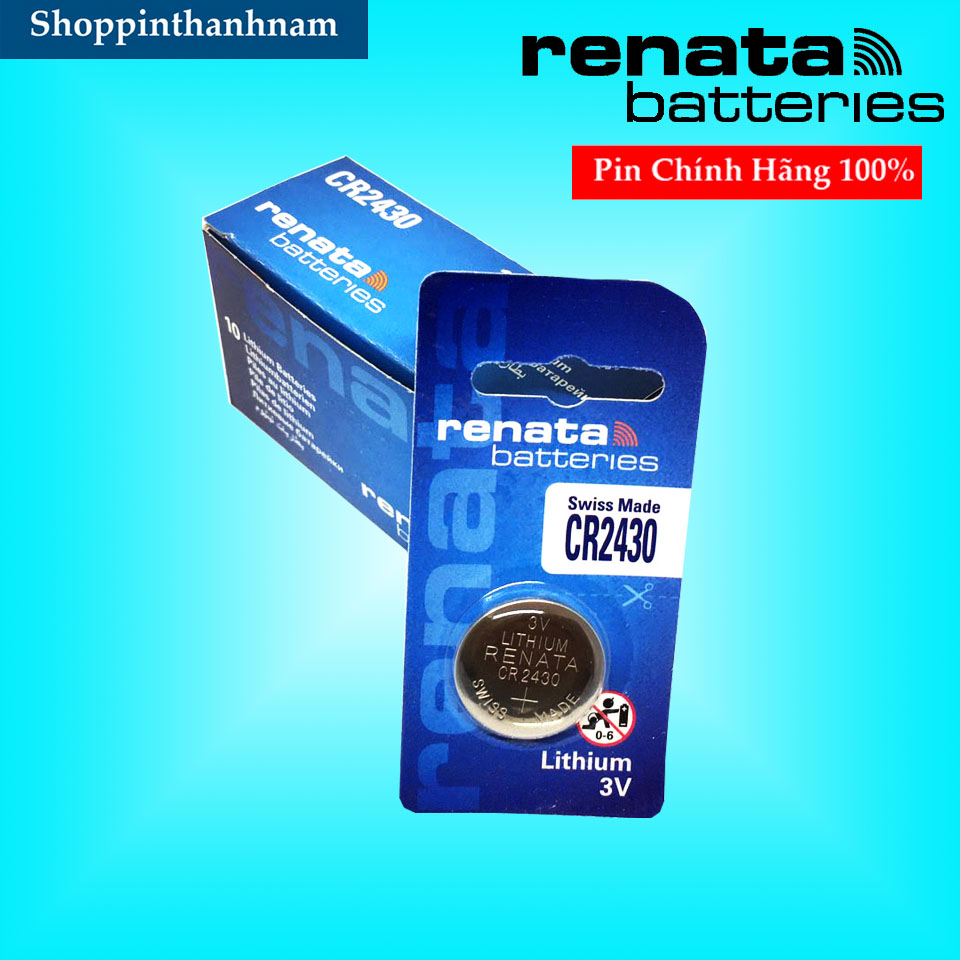 Pin CR2430 Renata Lithium 3V Vỉ 1 Viên Dung Lượng Cao
