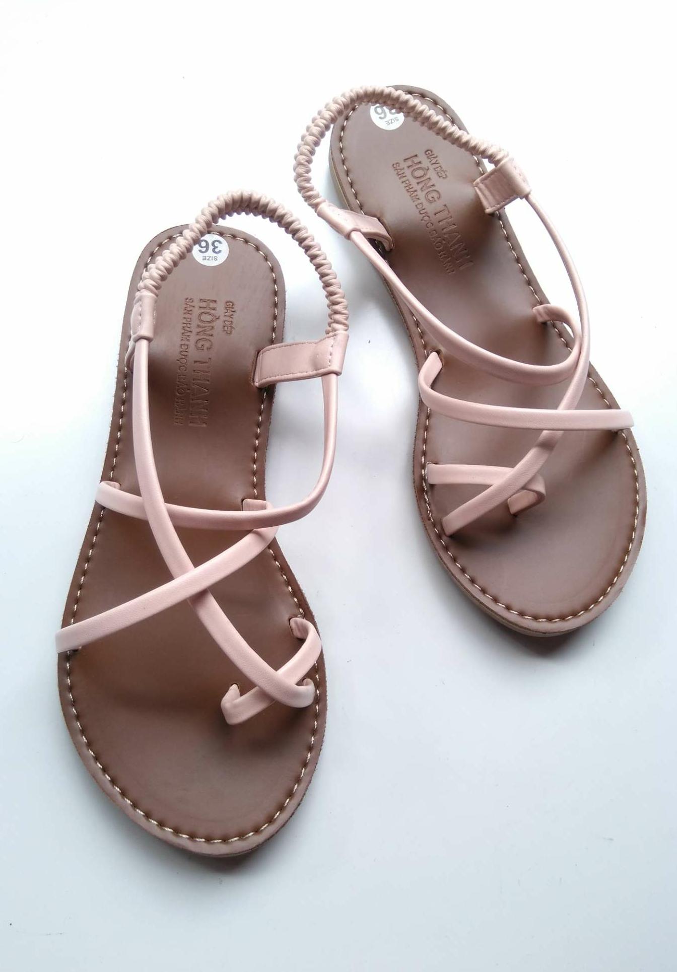 Dép sandal nữ phối kiểu dây mảnh cao cấp hàng thương hiệu siêu bền