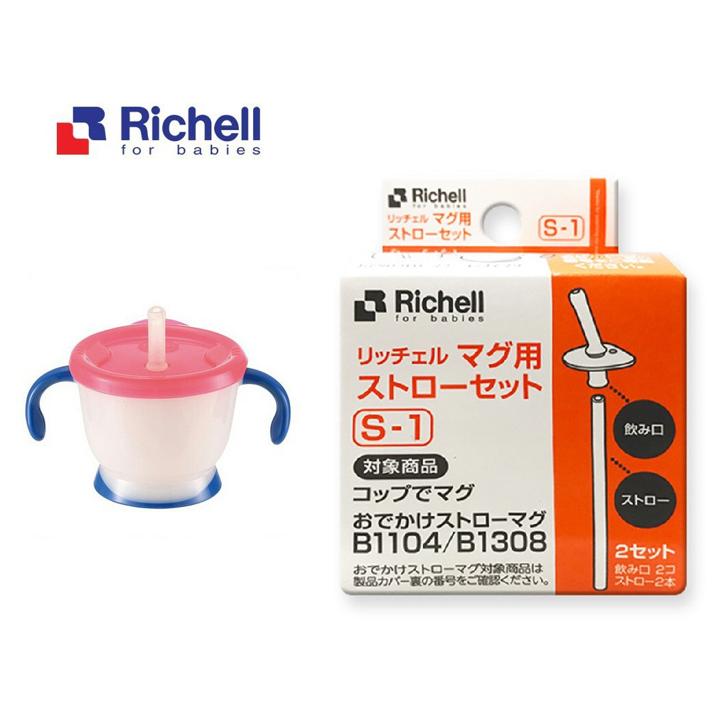 Ống hút thay thế cho cốc tập uống 3 giai đoạn Richell