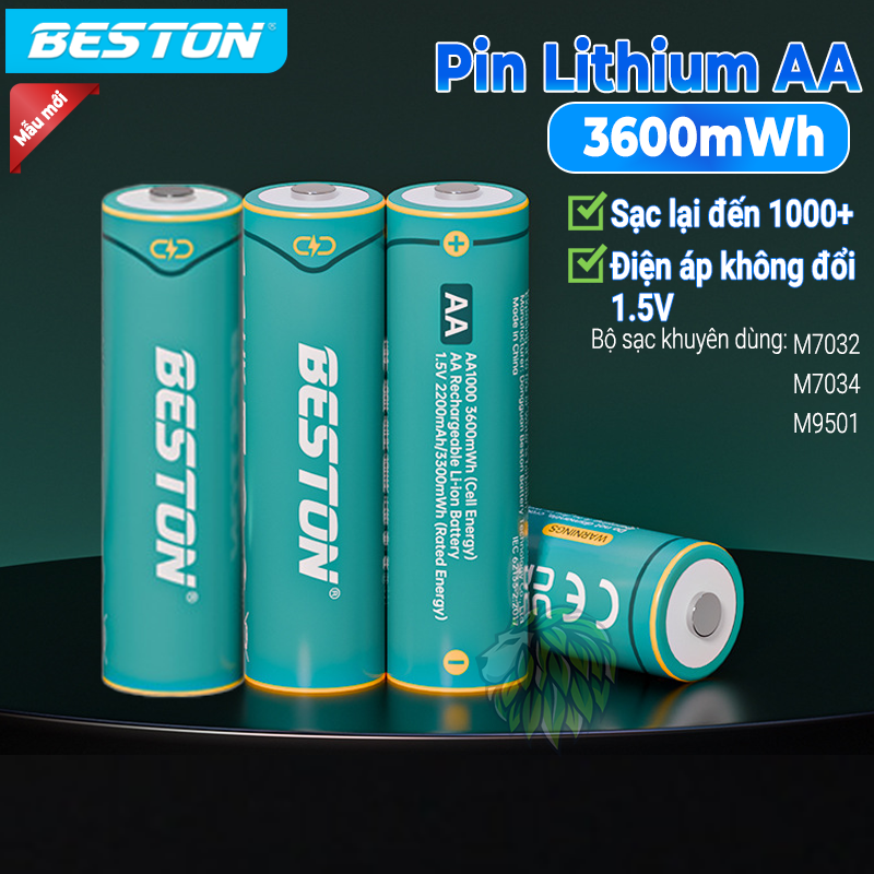 Pin sạc AA 1.5V dung lượng cao lên đến 3600mWh Pin 2A lithium dùng cho micro không dây điều khiển tivi đồ chơi trẻ em