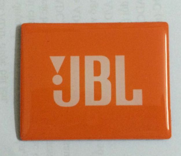 Tem dán thùng loa logo JBL. cam sẵn dính : 2 chiếc