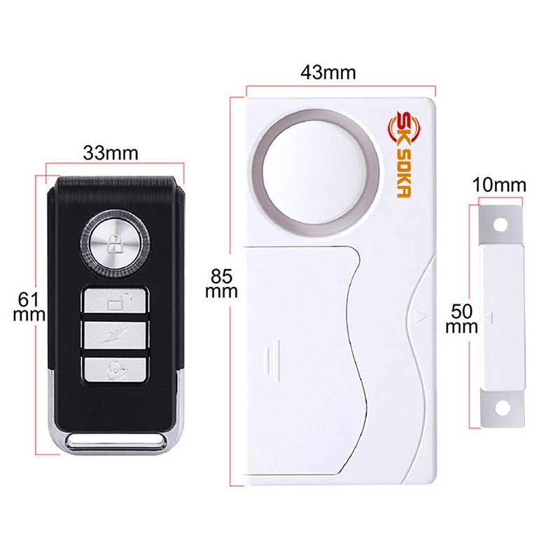 Chuông báo chống trộm nhà còi báo động chống trộm thiết bị chống trộm báo khách gắn cửa không dây PR-C03 Pingron cảm biến chống trộm âm lượng rất lớn 108DB