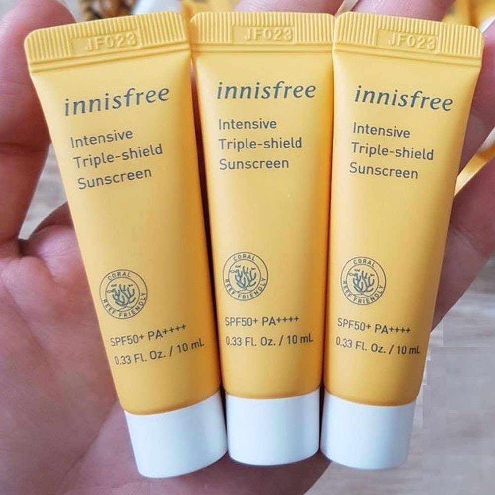 Kem chống nắng innisfree intensive triple shield sunscreen spf50+ pa++++ mini size 10ml