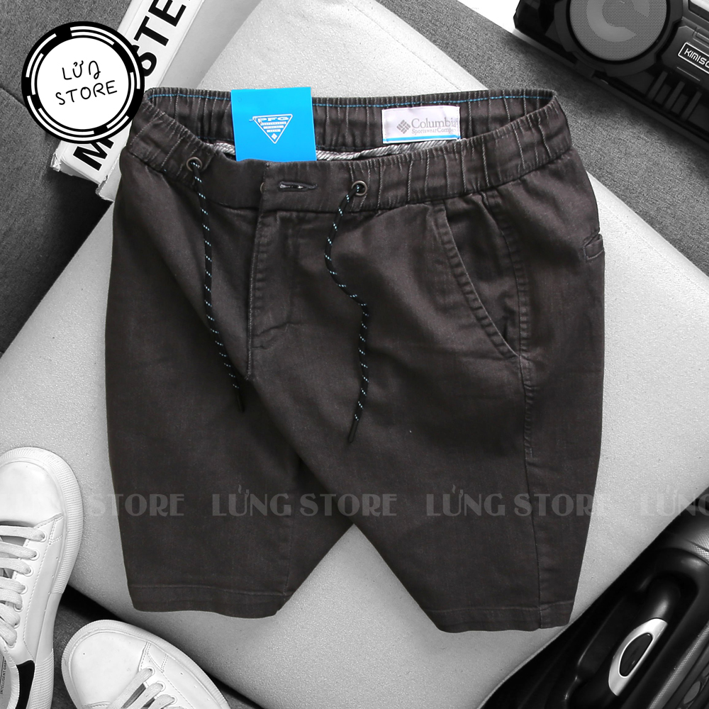 Quần short nam kaki lưng thun lửng store màu xám đậm - cl06