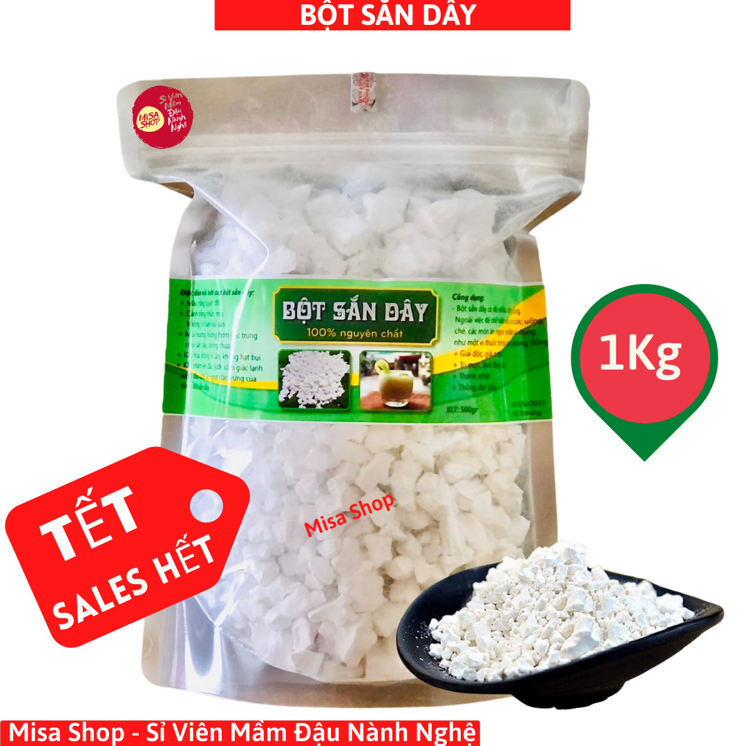 Túi 1Kg Bột sắn dây ngon nguyên chất có chứng nhận An Toàn Thực Phẩm