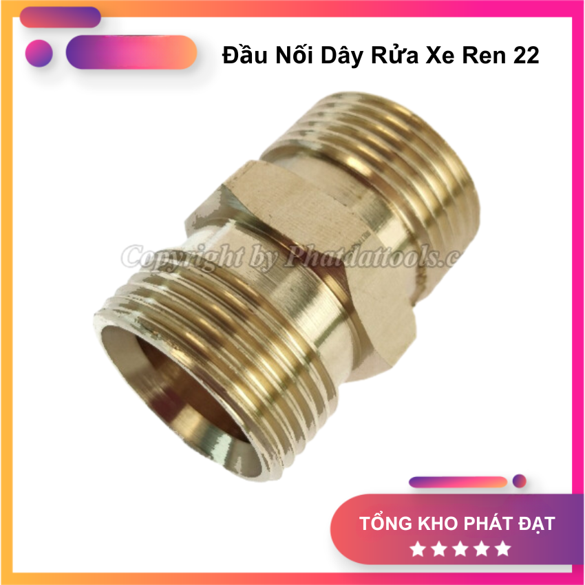 Đầu Nối Cho Dây Rửa Xe Áp Lực - Ren 22mm