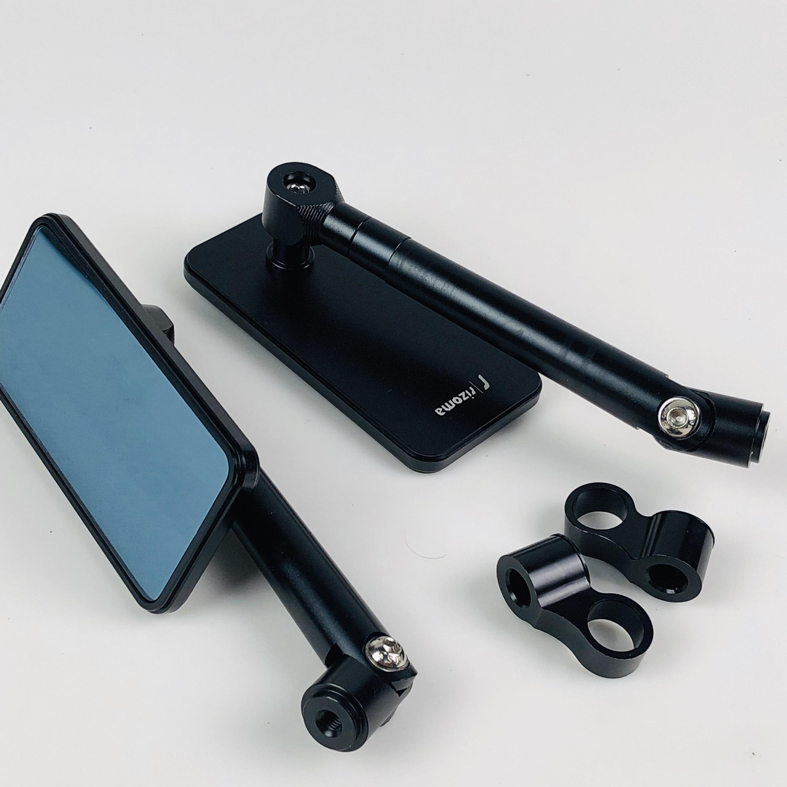 [HCM]Gương xe máy kiếng chiếu hậu RIZ0MA nhập khẩu cao cấp dùng cho xe SH Vario Exciter...và các loại xe khác 1 đôi full phụ kiện màu đen Motorsaigon