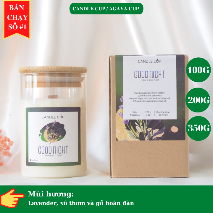 Nến Thơm phòng AGAYA Candle Cup - Mùi GOODNIGHT