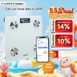 [HỎA TỐC HCM] Cân điện tử thông minh Gaabor GWS-M02A cân sức khỏe kết nối bluetooth phân tích 20 chỉ số cơ thể lượng chất khoa học - App tiếng Việt OKOK - Bảo hành 1 đổi 1