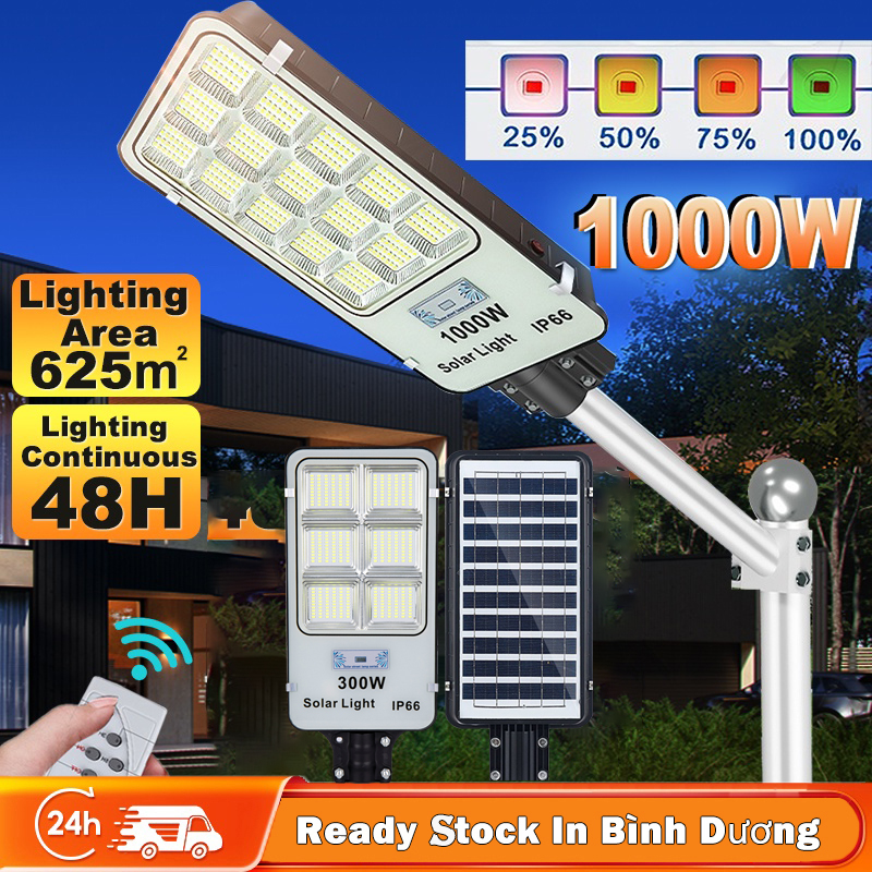 Bosun 1000W đèn led năng lượng mặt trời Motion Sensor solar light IP66 không thấm nước đeng năng lượng mặt trời