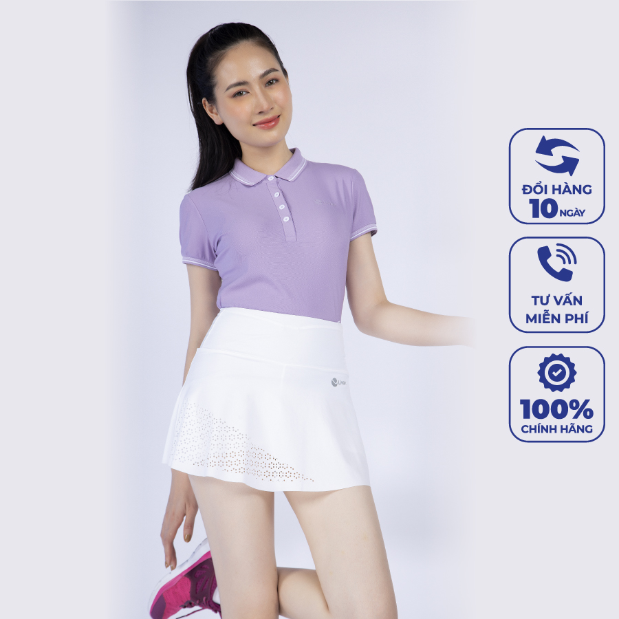 Chân Váy Thể Thao Livan Sport Màu Trắng Công Nghệ Dệt Cao Cấp 2 Lớp Không Nhăn Nhàu Siêu Nhẹ Thoáng Khi Hỗ Trợ Vận Động