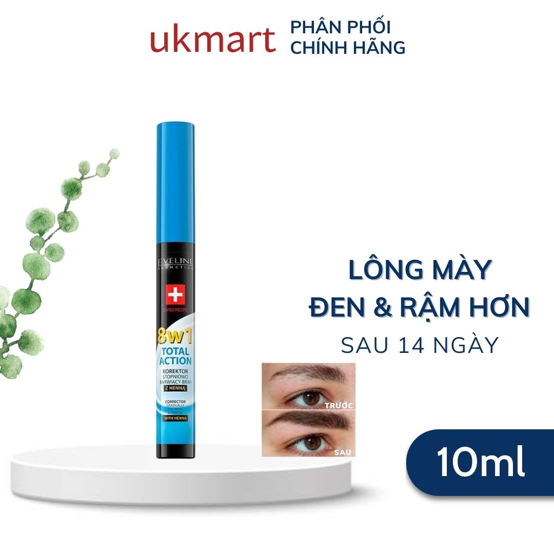 Dưỡng Chân Mày Eveline 8 trong 1 Total Action Eyebrow Therapy 10ml