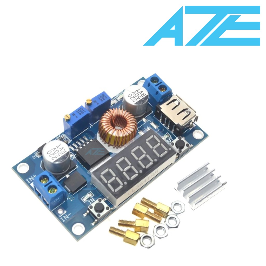 Mạch hạ áp dc-dc 5a xl4015 adj hạn dòng có led báo - led driver