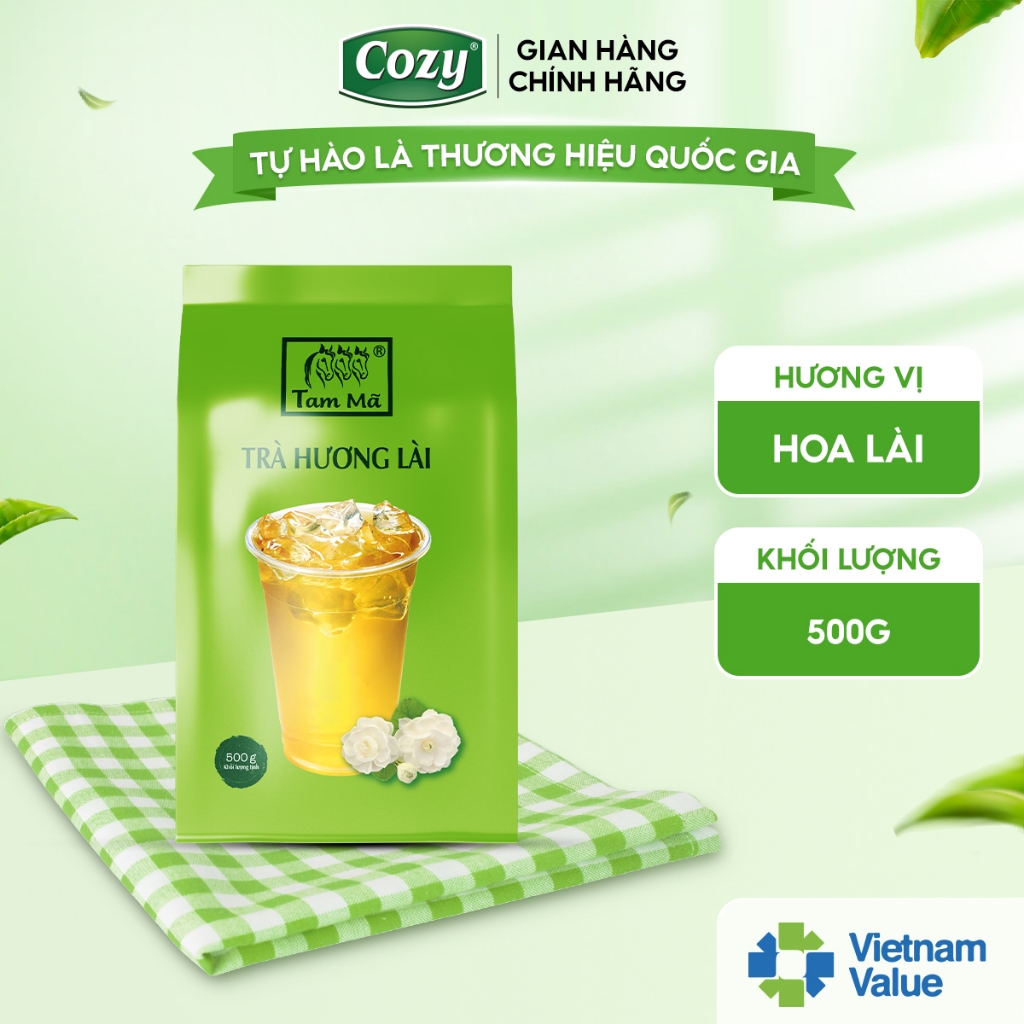 Trà Tam Mã Hương Lài COZY túi 500Gr Đậm Vị Trà Lài Nguyên Chất, Không Chất Bảo Quản