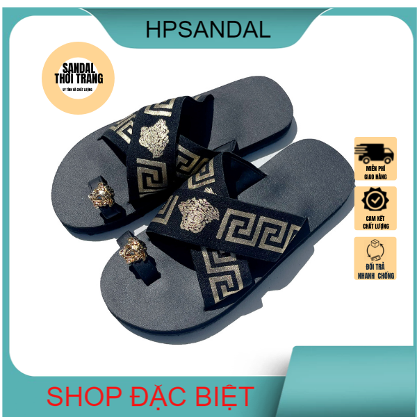 Dép sandal nam xỏ ngón dép quai chéo nữ nam full size 30 đến 44
