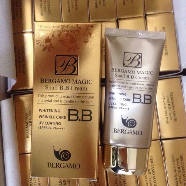 Kem nền chống nắng bb cream tinh chất từ ốc sên bergamo magic snail bb cream spf 50 pa+++