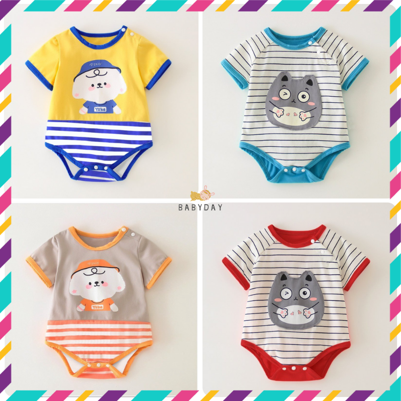 Bodysuit - áo liền quần - quần áo sơ sinh - body chip - 100% cotton mềm mịn - co giãn 4 chiều - cho bé 3-12kg