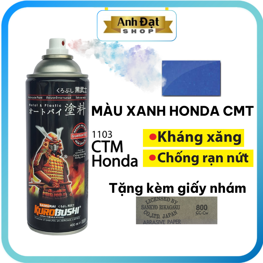 Màu xanh honda 1103* cmt, kháng xăng, chống rạn nứt, anh đạt shop