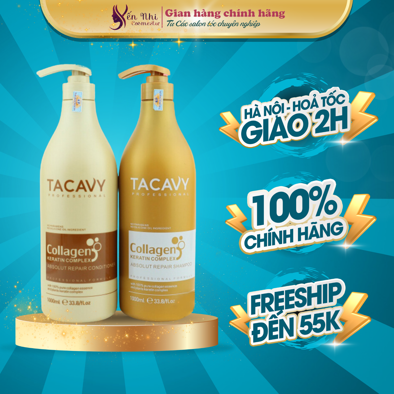 Tacavy dầu gội tacavy collagen giảm rụng tóc Dầu gội biotin collagen tacavy 1000ml, mỹ phẩm tóc yến nhi G23