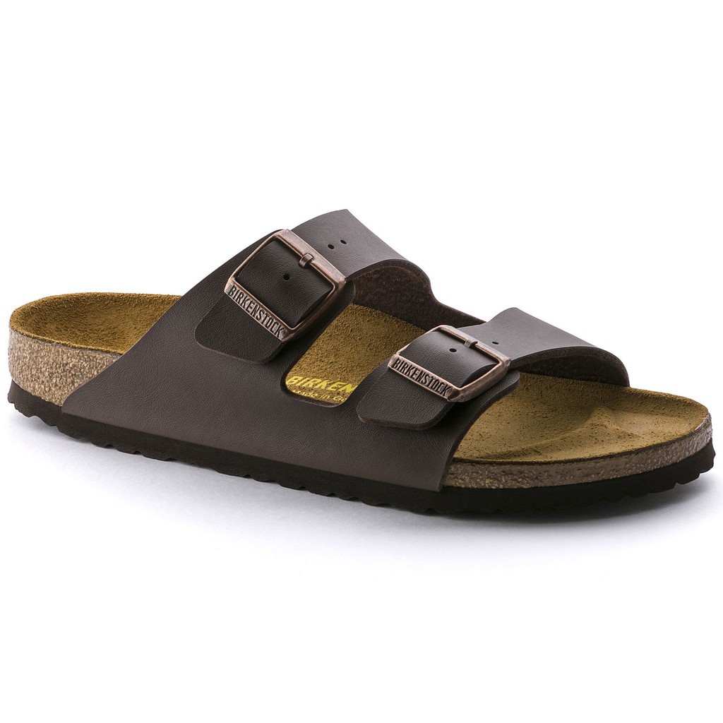 Sandal Birkenstocks Arizona Hai Dây Màu Nâu ĐậmuMASYYXG