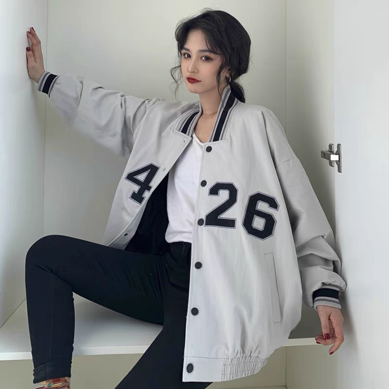Áo Khoác Dù 2 Lớp Kiểu Bomber Unisex Phối Cúc Bấm in Số 5426 Kiểu Dáng Mới Bao Hot .TP