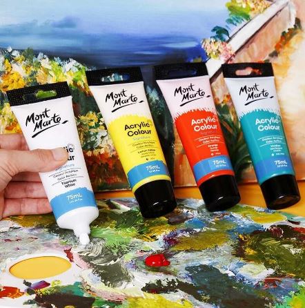 Màu vẽ acrylic, Mont marte, tuýp lẻ 75ml