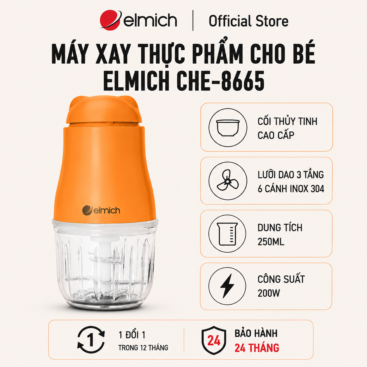 (Only June 25-29) Elmich Che-8665 Baby Food Blender