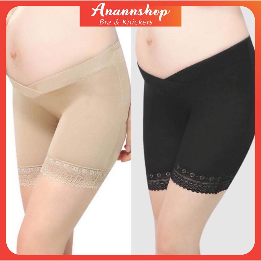 Quần bầu, quần mặc váy bà bầu chất liệu cotton mềm mịn co dãn 5767