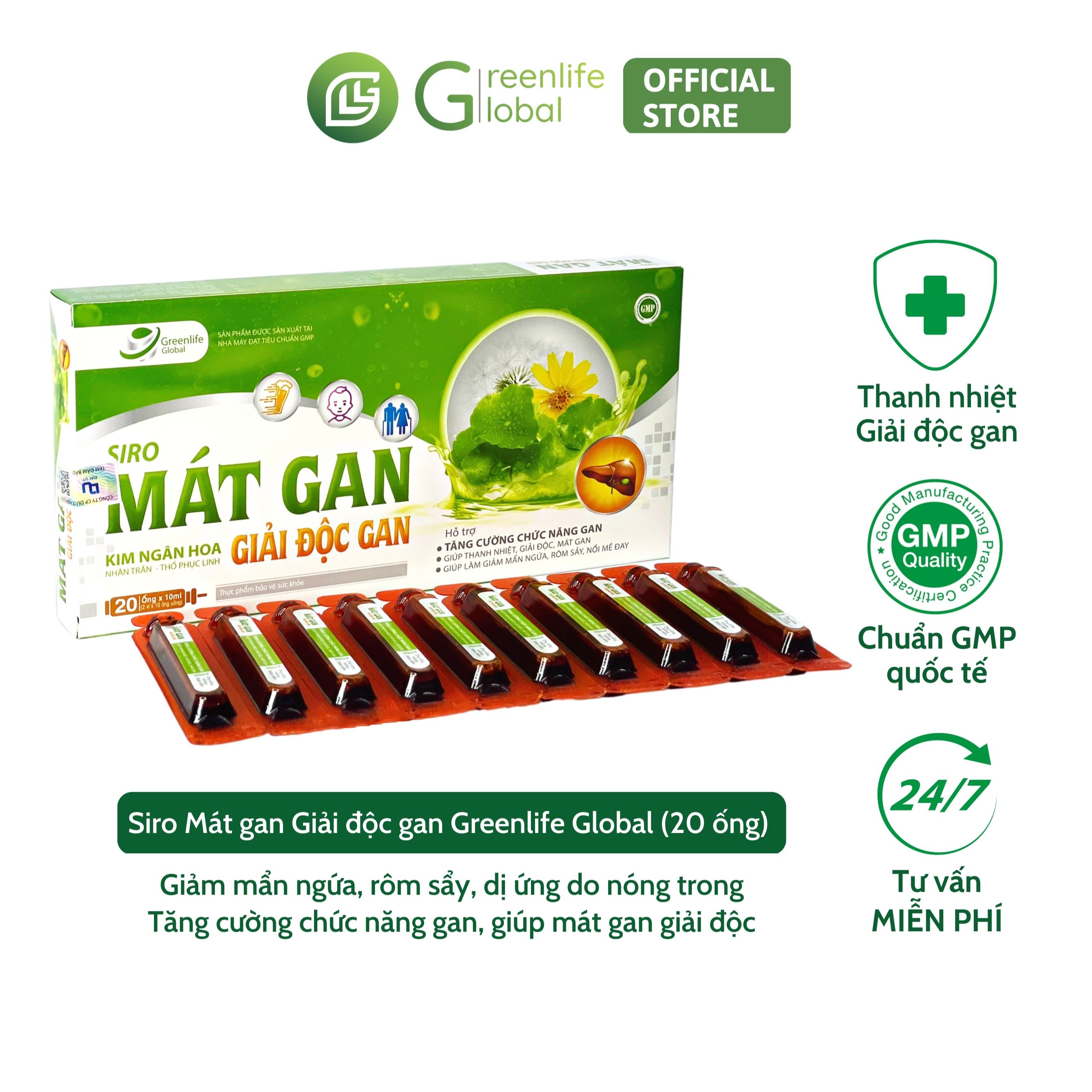 Mát gan giải độc GrnLife - Thải độc, thanh nhiệt cơ thể, hỗ trợ giảm mụn và nóng trong