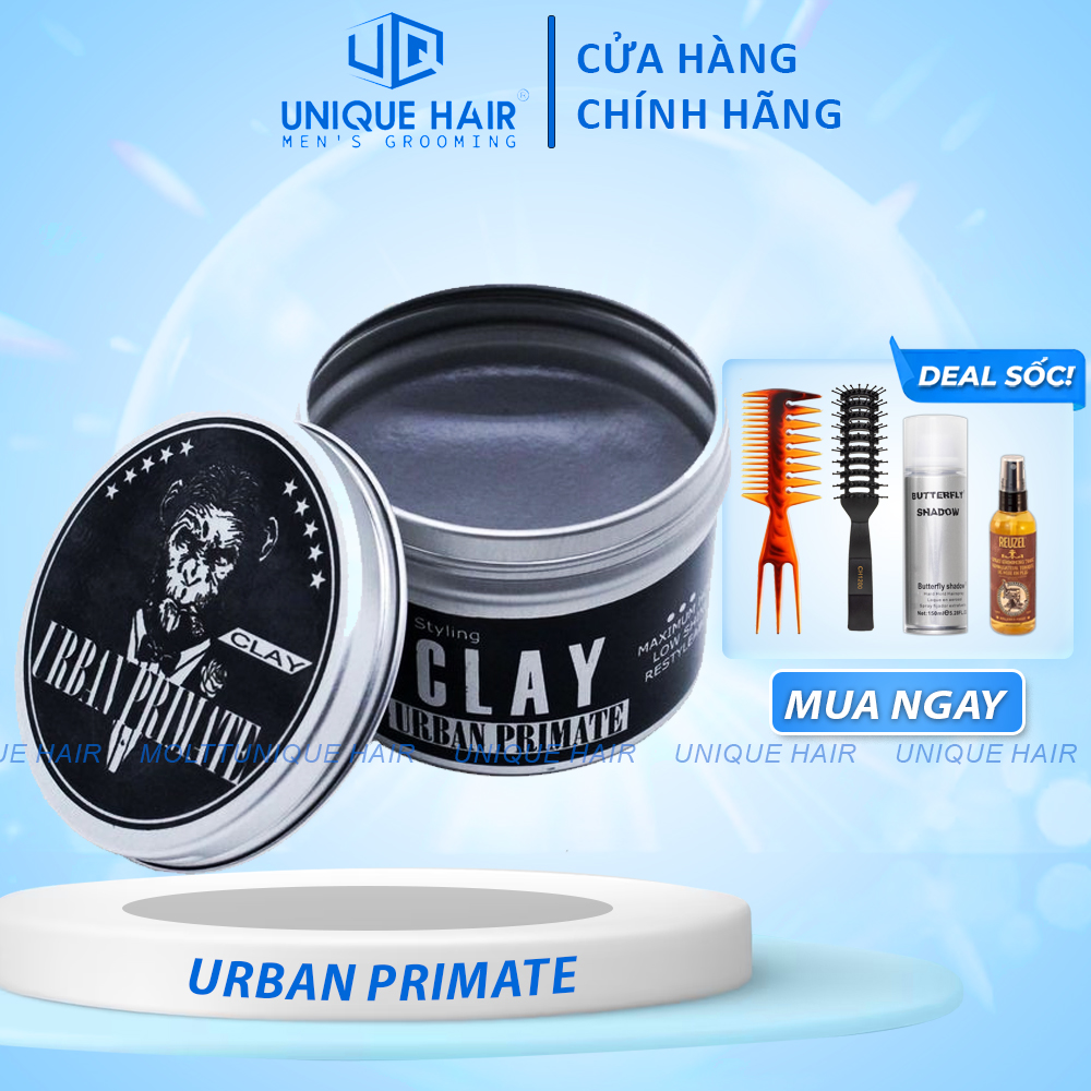 [Chính Hãng] Sáp vuốt tóc Urban Primate Clay 90gr - new 2024 + Quà Tặng