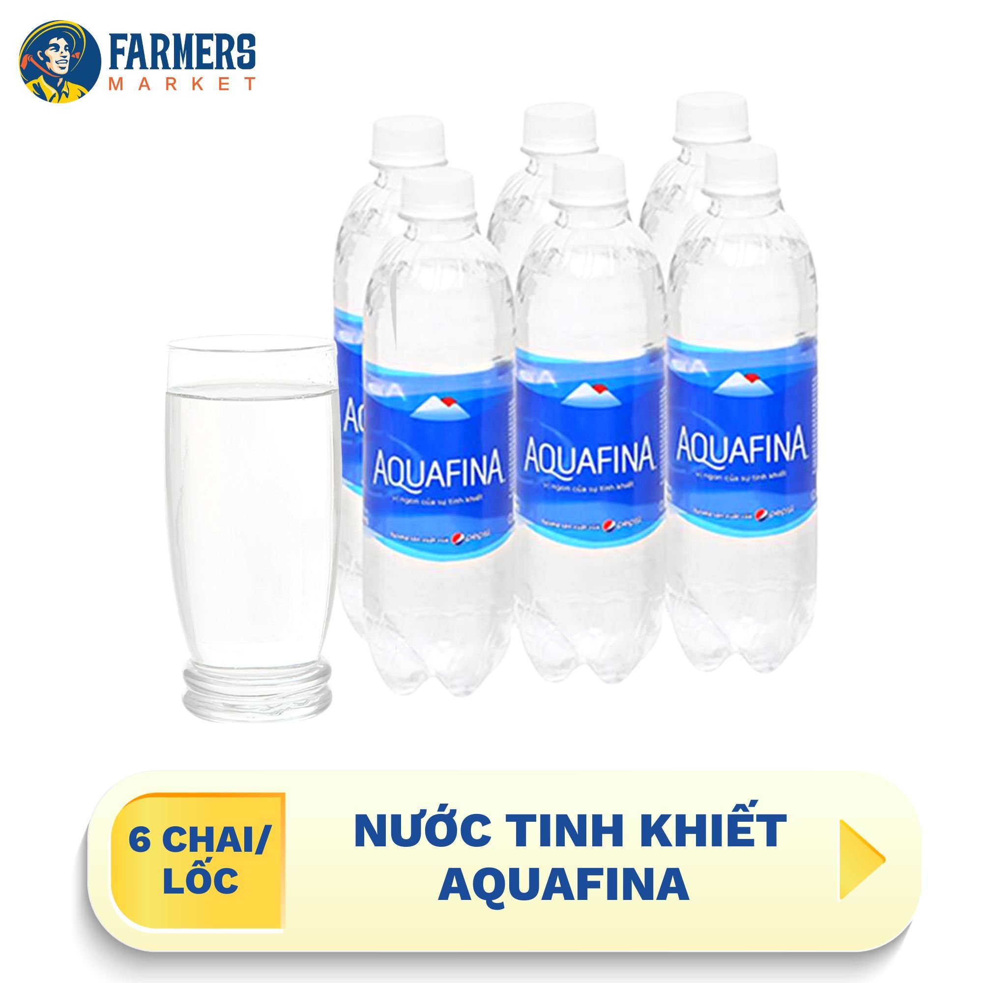 Giao hàng toàn quốc  Lốc 6 chai  Nước tinh khiết Aquafina - Chai 500ml