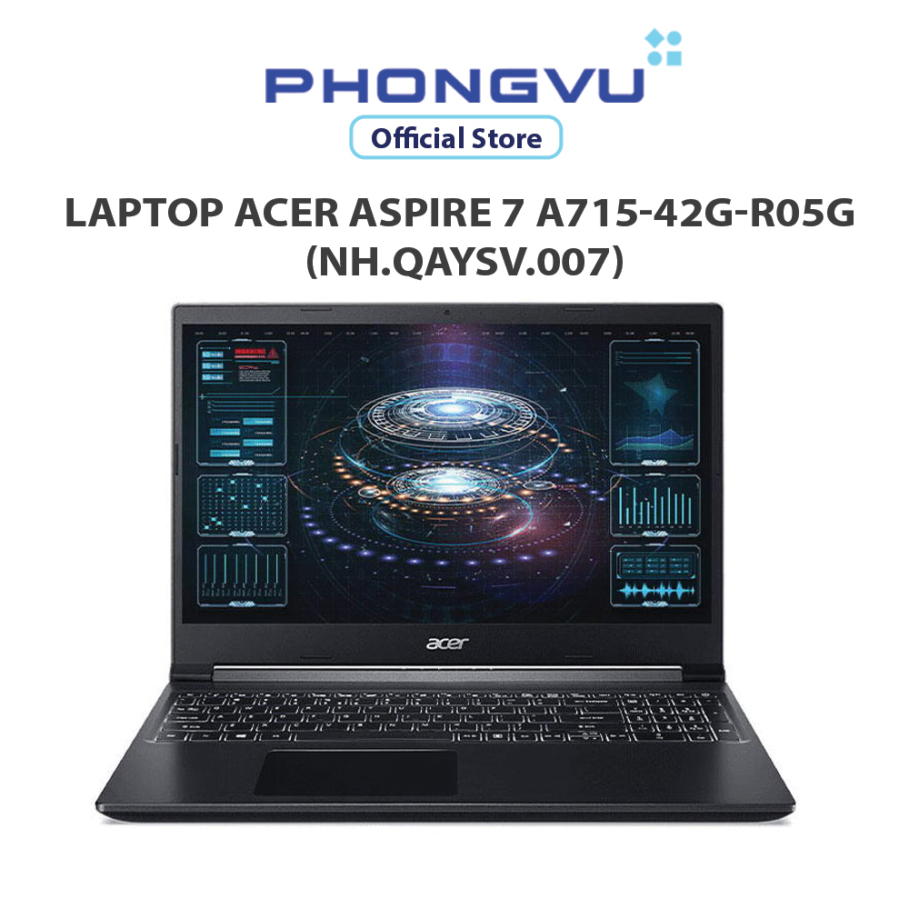 Laptop Acer Aspire 7 A715-42G-R05G (NH.QAYSV.007) (AMD Ryzen 5 5500U) (Đen) - Bảo hành 12 tháng