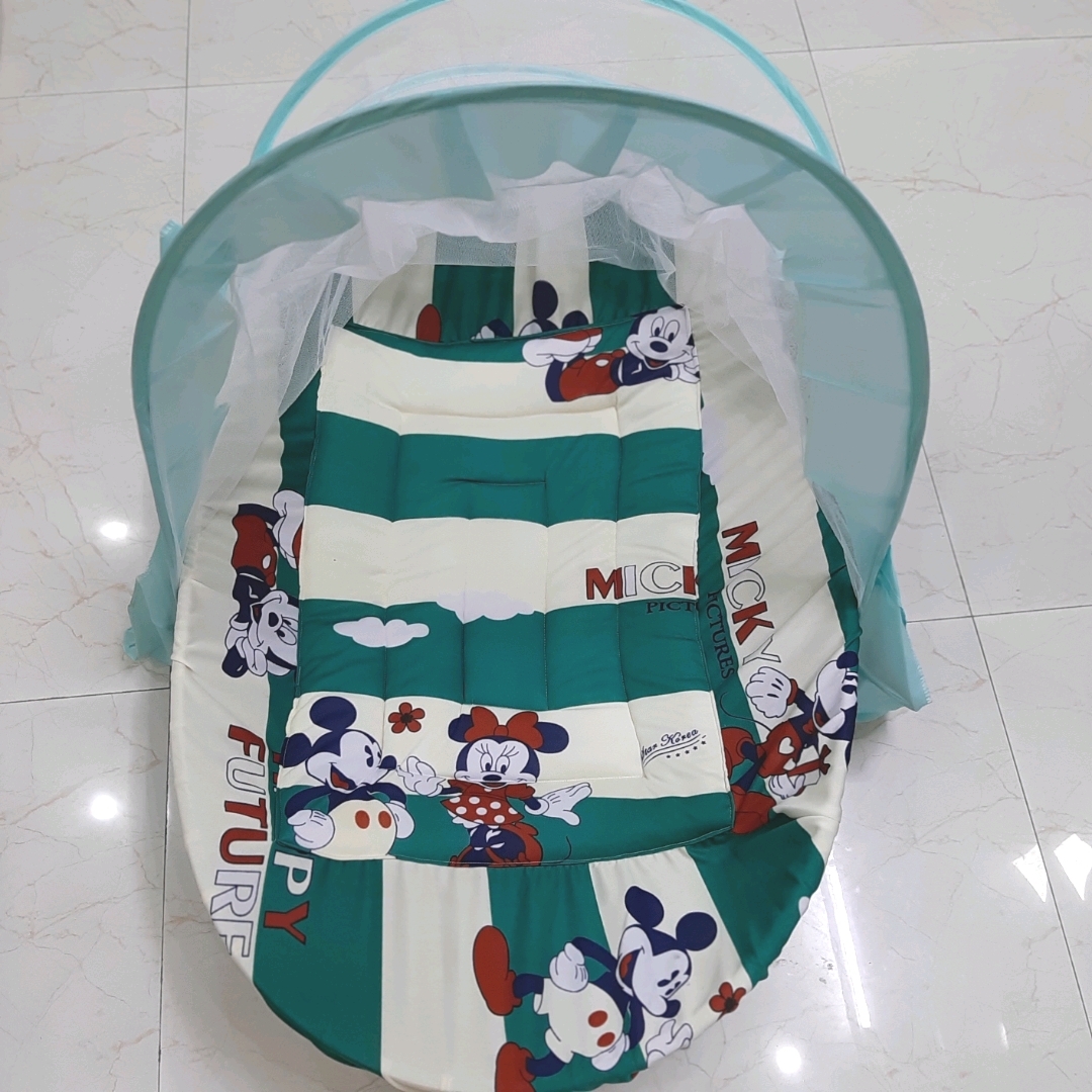 Combo Nôi Tre, Bọc, Màn Size 60x90 cho trẻ từ 0-18 tháng(Tặng Vòng Dâu Tằm)
