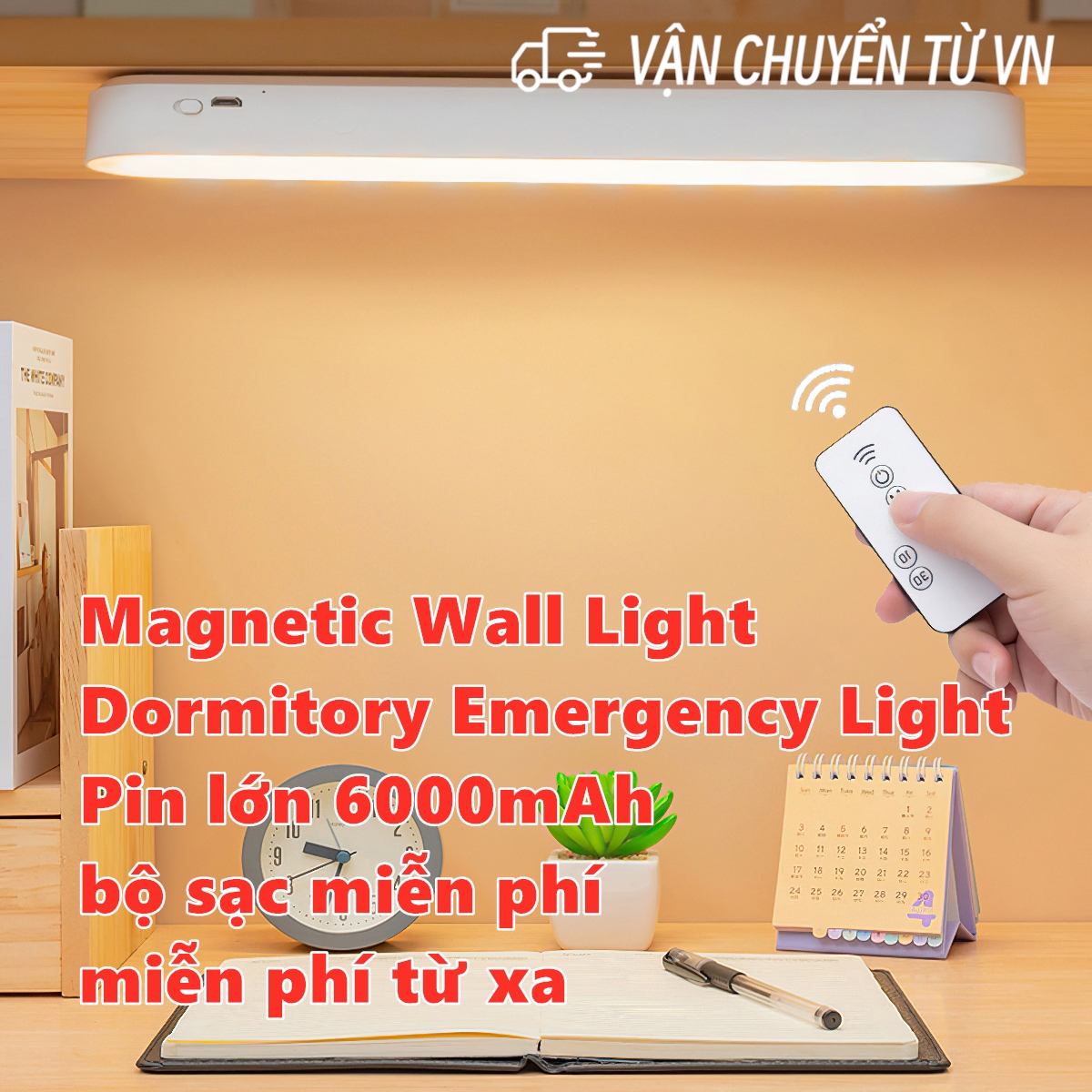 Đèn học led bảo vệ mắt tích điện có remote đèn led cảm ứng 3 chế độ sáng gắn phòng ngủ bàn trang điểm