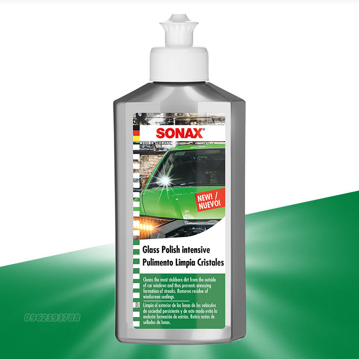 Làm sạch chuyên sâu kính xe ô tô Sonax Glass Polish intensive