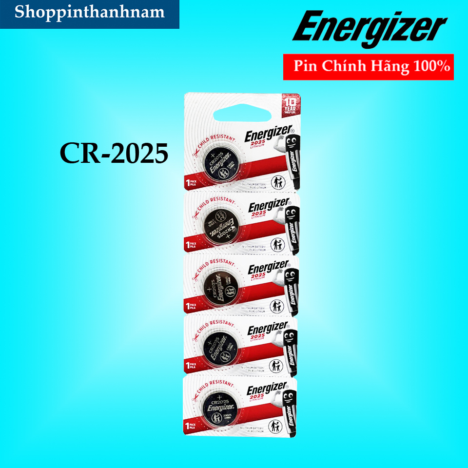 Pin CR2025 Energizer vỉ 5 viên chính hãng