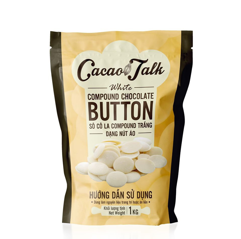 Sô cô la compound trắng dạng nút áo cacao talk 1kg