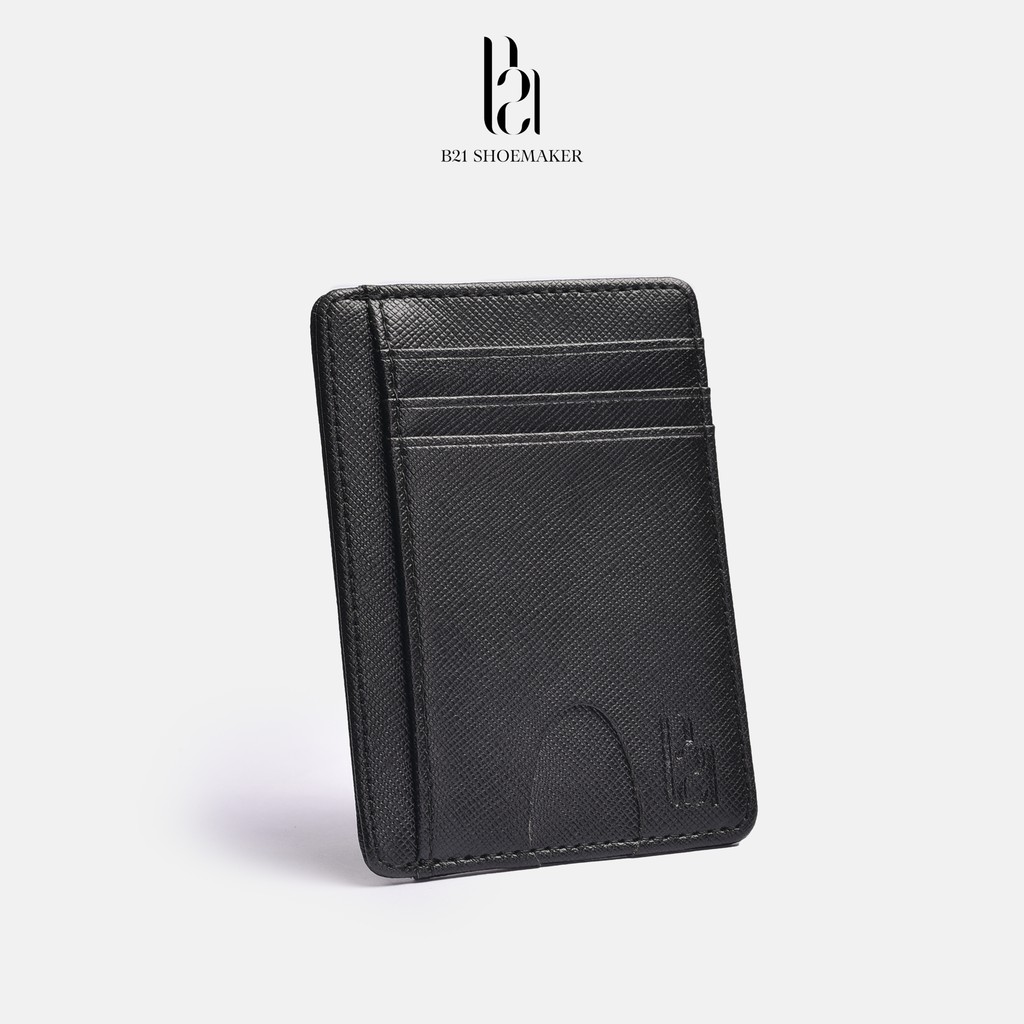 Ví da mini đựng thẻ nam nữ b21 shoemaker cầm tay dáng đứng, bóp da cao cấp đựng thẻ card atm, cmnd, gplx nhỏ gọn full box