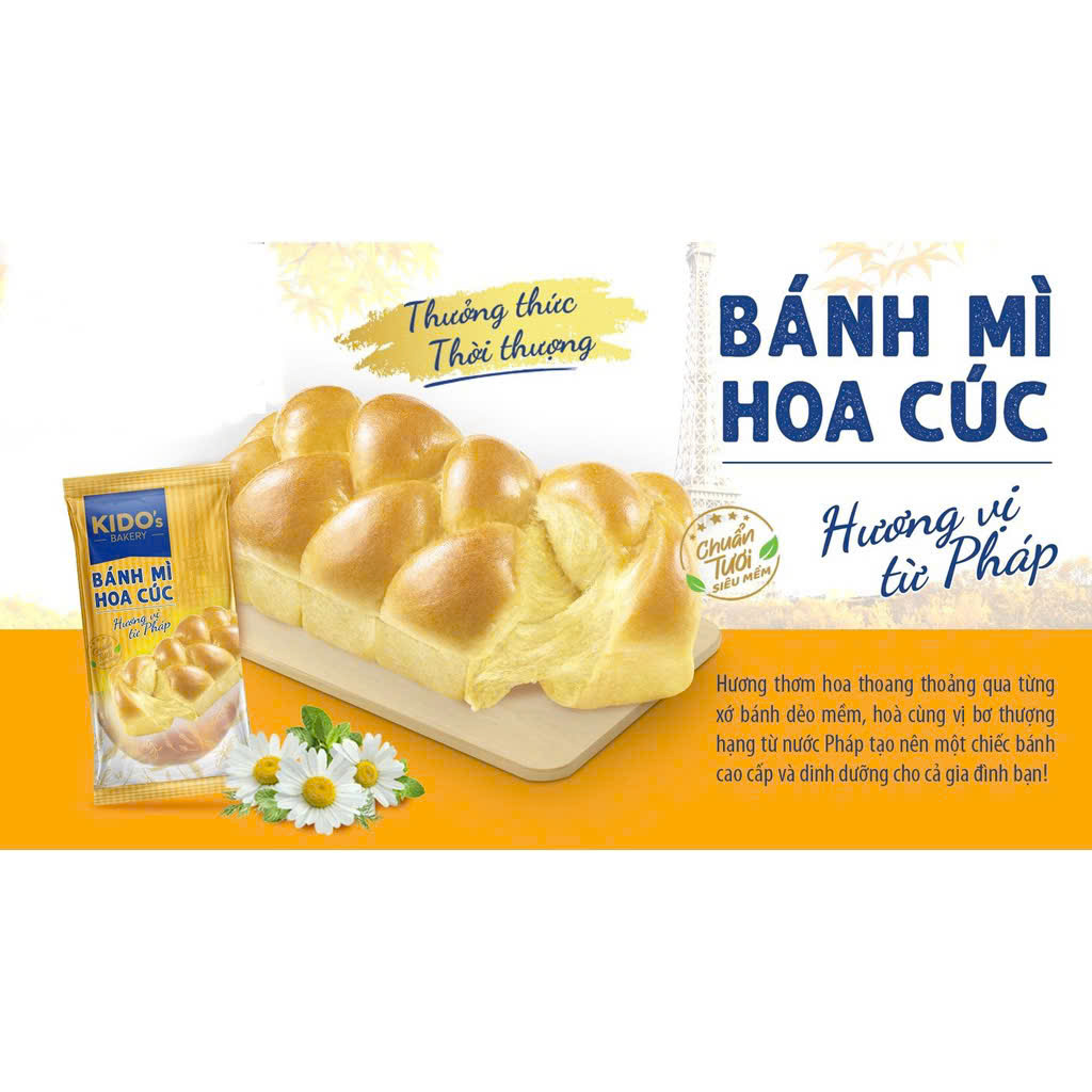 [Combo 5 Cái ] Bánh Mì Ngọt Hoa Cúc Kido's 80gr Hương Vị từ Pháp