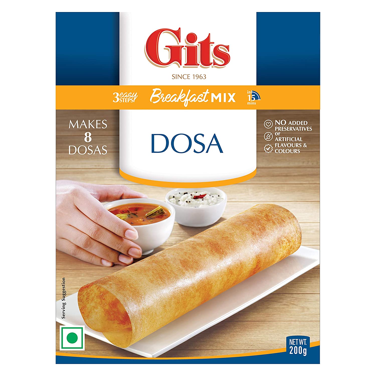 Dosa Mix - Bột vỏ bánh pha sẵn Gits Dosai Mix - Dosa batter