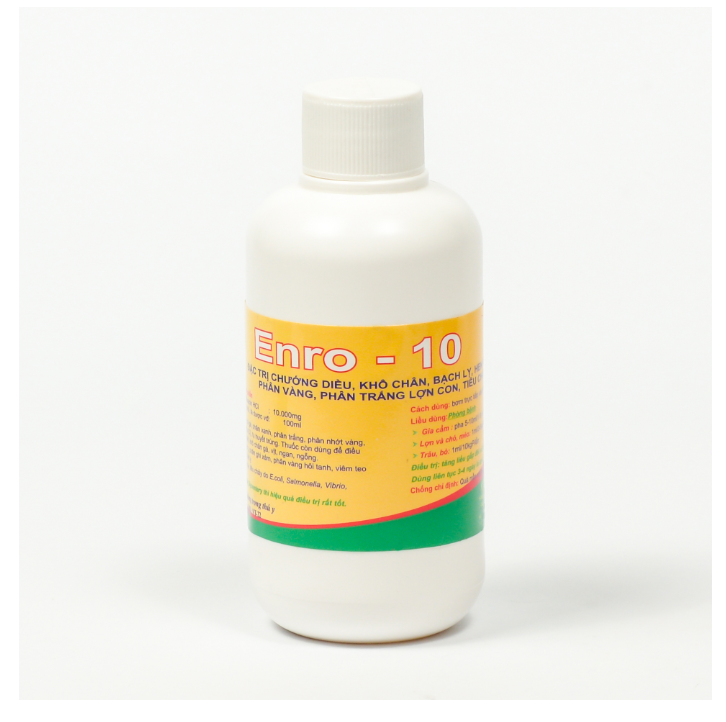 NĂM THÁI ENRO 10 100ml chướng diều, khô chân chết sớm, phân nhớt vàng, tiêu chảy viêm phổi lợn và gia súc