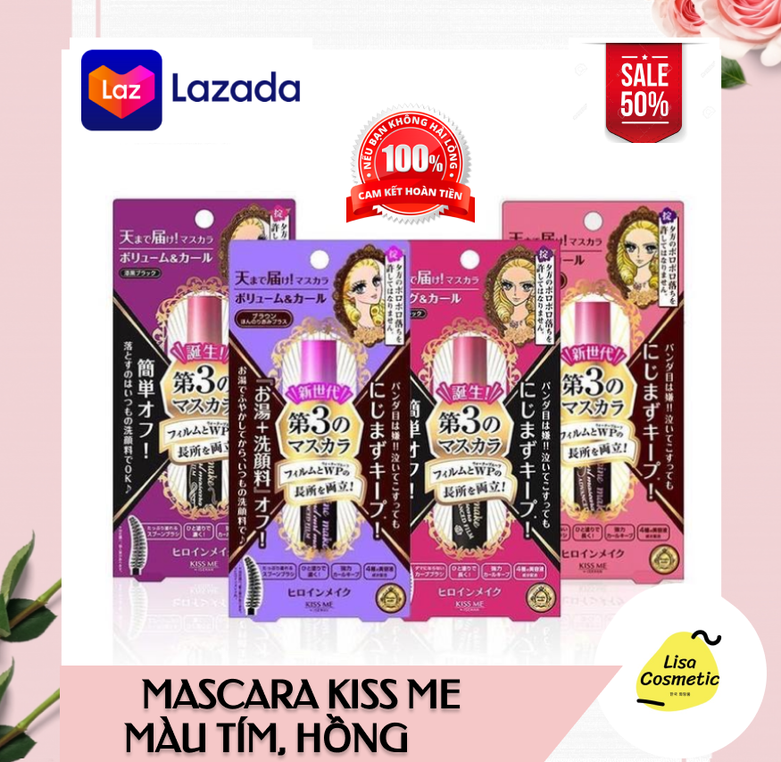 Mascara KissMe Nhật Bản siêu dài, dày, cong mi, Chuốt Mi Kiss Me